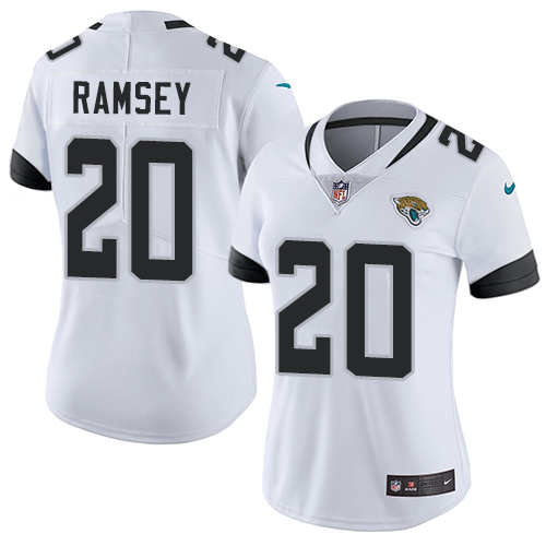 Nike Jacksonville Jaguars 20 Jalen Ramsey White Women Stitched NFL Vapor Untouchable Limited Jersey